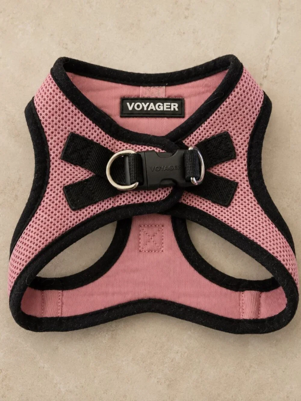 VOYAGER Step-In Air Mesh Dog Harness Pink & Black Medium